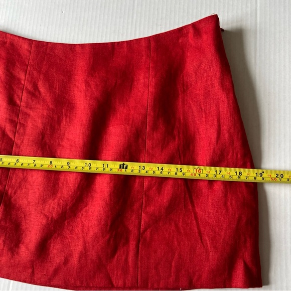 Reformation 4 Grace 100% Linen Two Piece Top Skirt Sundried Tomato Red EXCELLENT - Picture 14 of 16